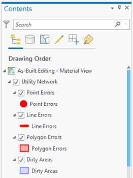 Screenshot of error layers
