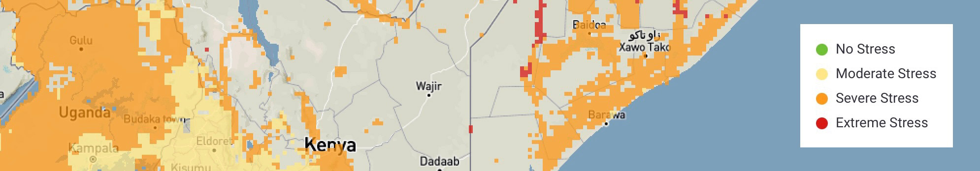 Map Depicting Stress Areas