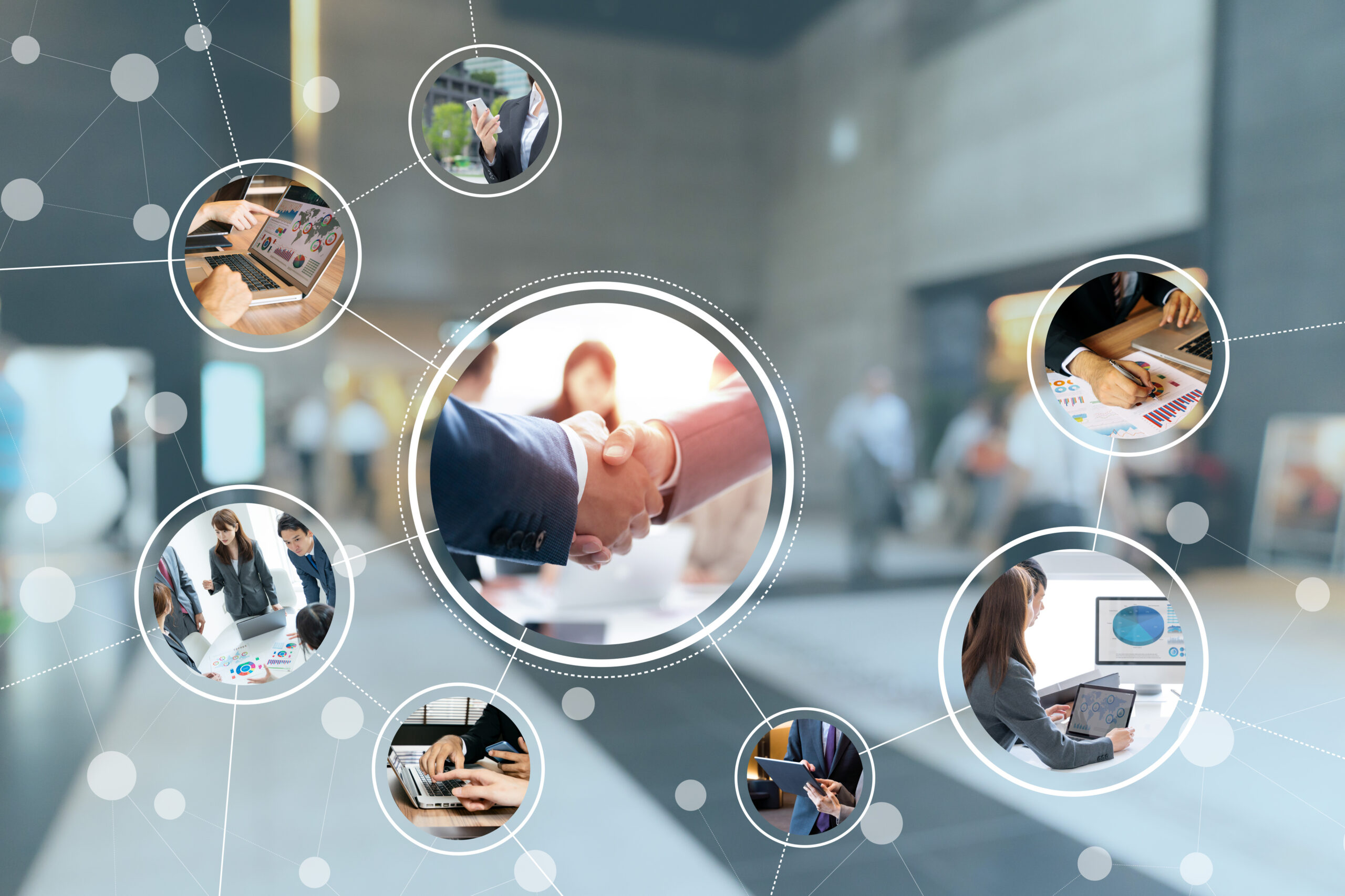Business network concept. Business network concept.